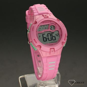 Zegarek dla dziewczynki elektroniczny w kolorze różowym XoniX IV 002 (1).jpg